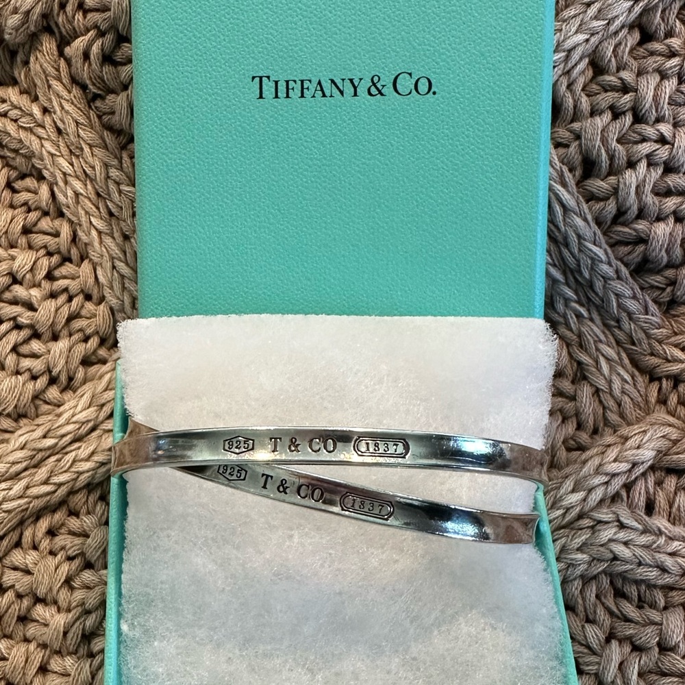 Tiffany & Co. 1837 Interlocking Silver Bangles
